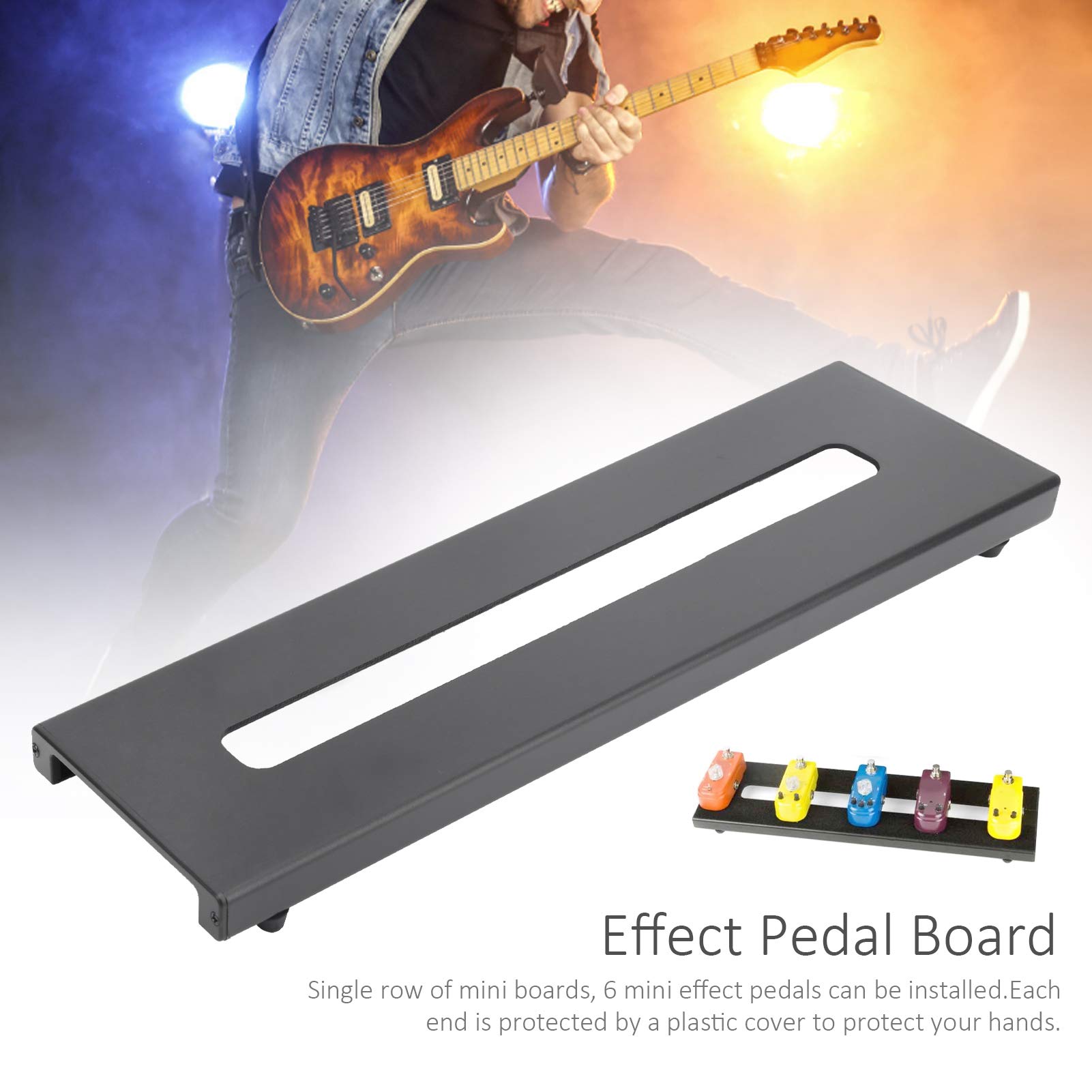 RiToEasysports Pedale Effetti per Chitarra, Pedaliera Effetti a Singola in Lega di Alluminio con Borsa per 6 Mini Effettori
