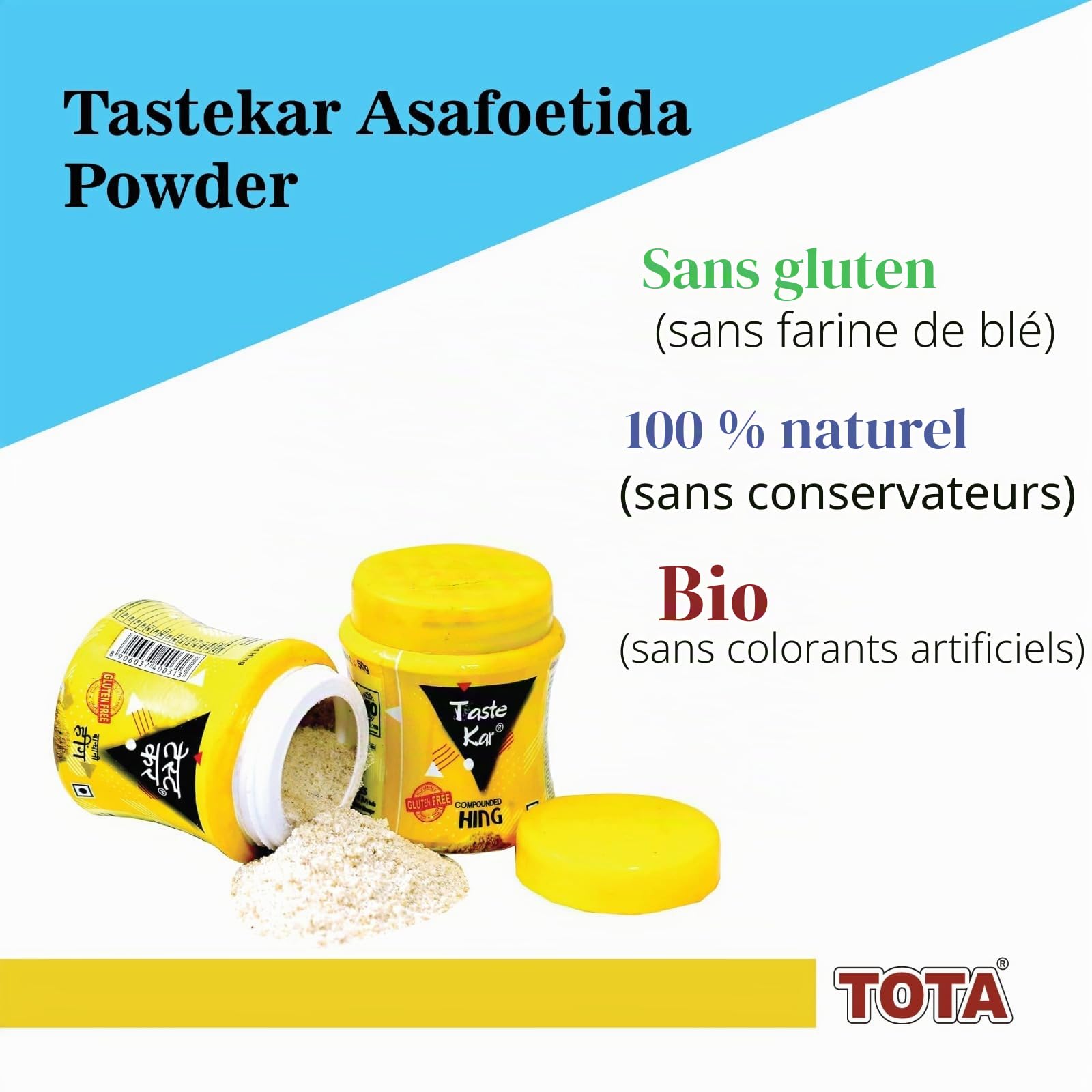 Tastekar Poudre de hing sans gluten Asafoetida Heeng 50 g