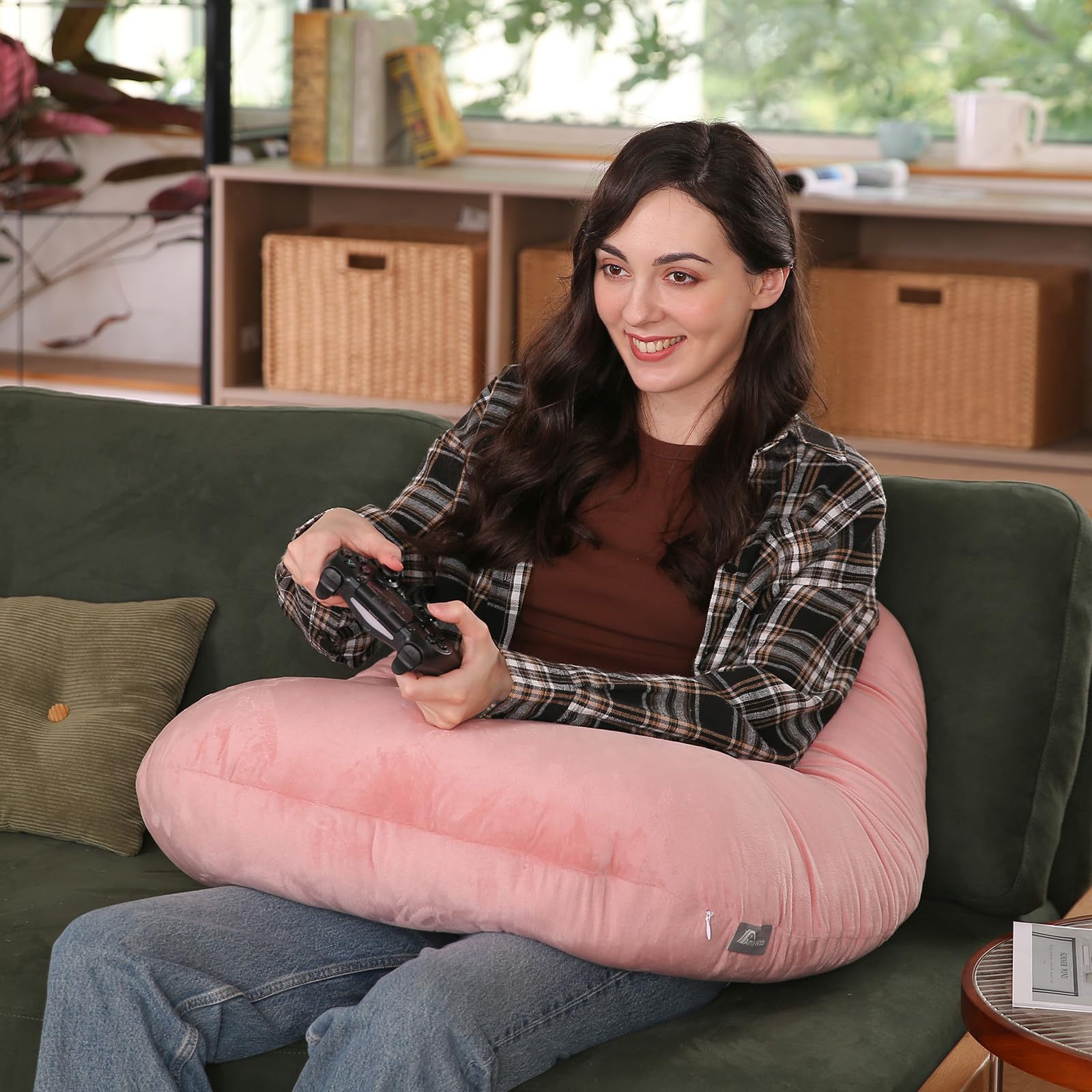 Amazon.com: AmyWtb Ergonomic U-Shape Gaming & Lap Pillow - Crochet