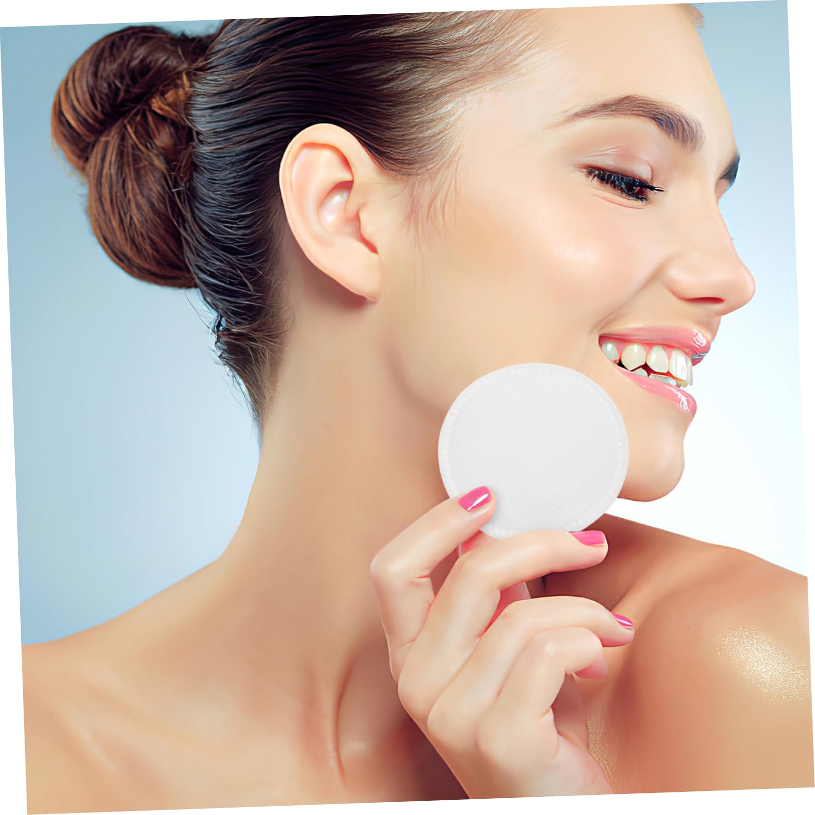 HAPINARY Pure Cotton Facial Rounds 60pcs Makeup Exfoliating Pads Moisturizing for Gentle Face Cleaning Non-Woven Towel for Beauty Skin Care