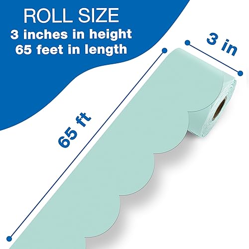 Vista 104 de Carson Dellosa Grow Together - Bordes de madera clara para tablón de anuncios de 65 pies, 1 rollo de ribete natural para pizarra blanca, corcho