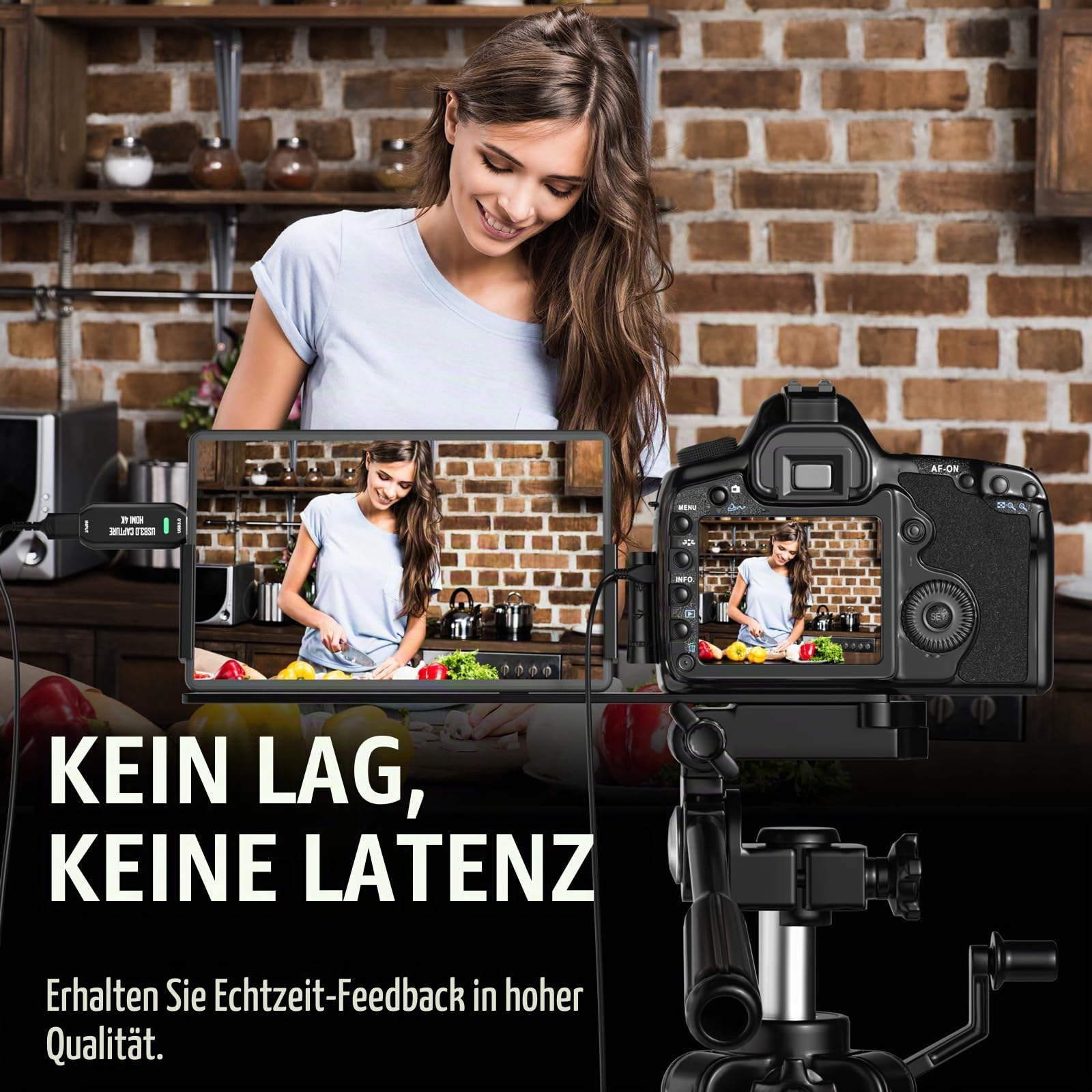 Cam Link 4K, Externe Kamera Capture Card für DSLR, Camcorder, Action Cam als Webcam, Streamen und Aufnehmen in 2K50/1080P 60FPS, HDMI zu USB 3.0 für Streaming auf OBS/Zoom