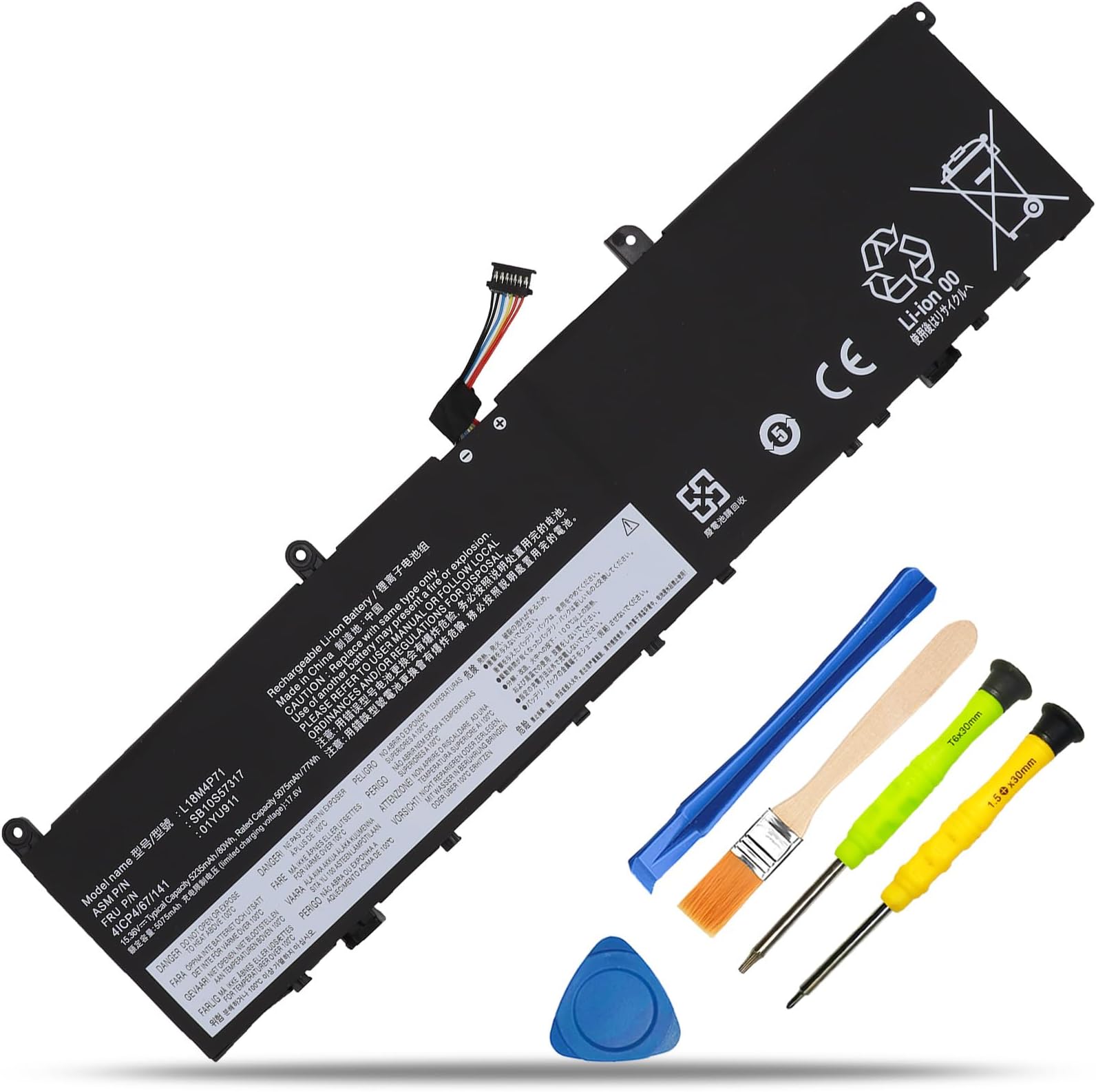 ASUNCELL 15.36V/80Wh L17C4P72 Batería de Ordenador portátil para Lenovo ThinkPad P1 1st Gen (P1 2018) 2nd Gen (P1 2019) Series, ThinkPad X1 Extreme Gen1 Gen 2 Series, L17C4P72 L17M4P72 L18M4P71