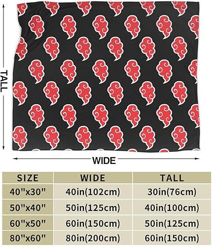 Miniatura 4 de Manta de microforro polar ultra suave con diseño de dibujos animados en 3D Akatsuki, ligera, para aire acondicionado, manta cálida de sherpa, manta