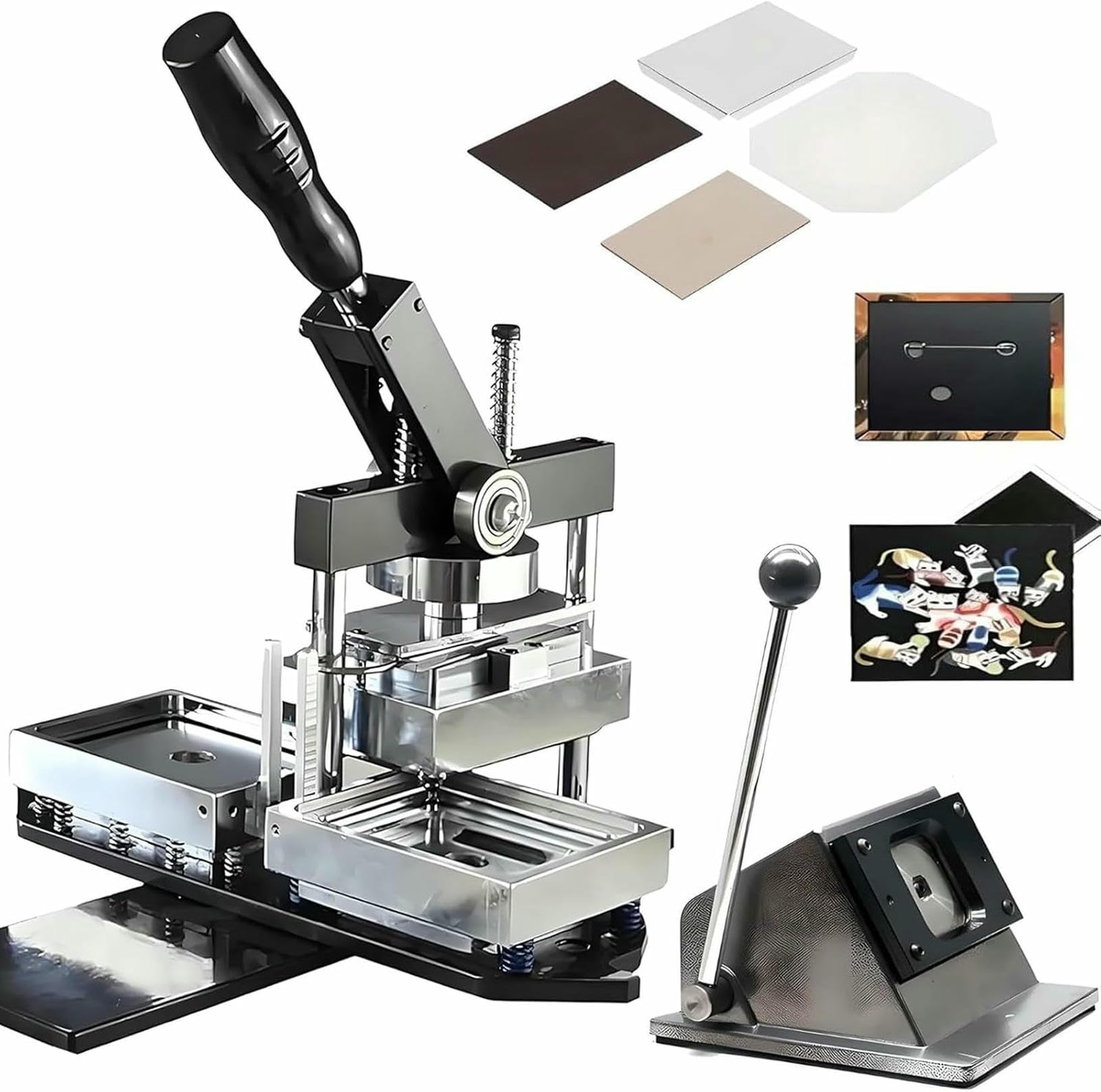 GTHTUHFD Fridge Magnet Machine Rectangle Fridge Magnet Maker Machine Kit, Refrigerator Sticker Making Machine Diy Photo Magnet Badge Press Machine With 100Pcs Consumables Mac