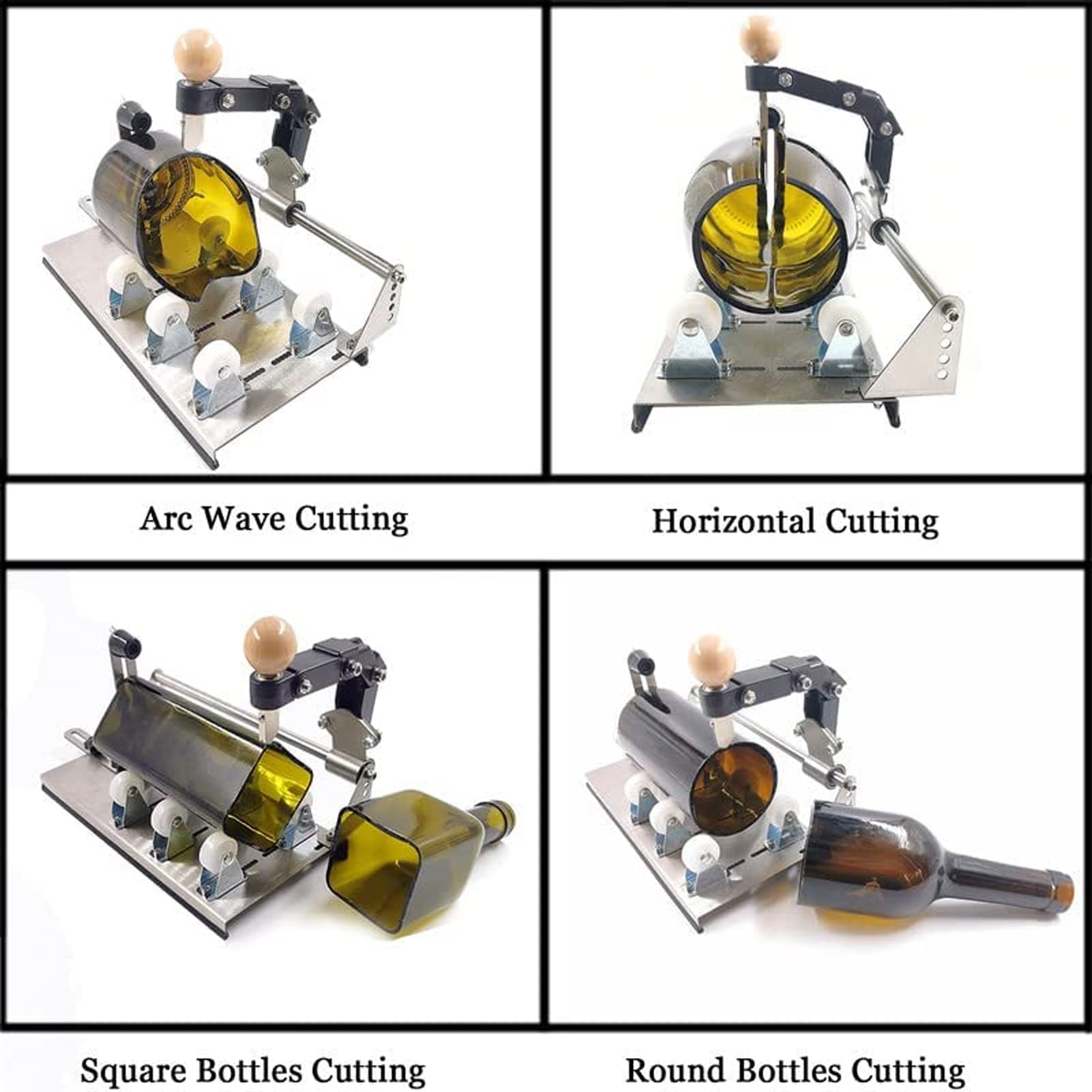 Flaschen Cutter, Glasflaschenschneider für Runde Flaschen – DIY-Kit zum Schneiden von Bier, Wein & Soda Flaschen, Effizienter und Präziser Flaschenbruch Schneider