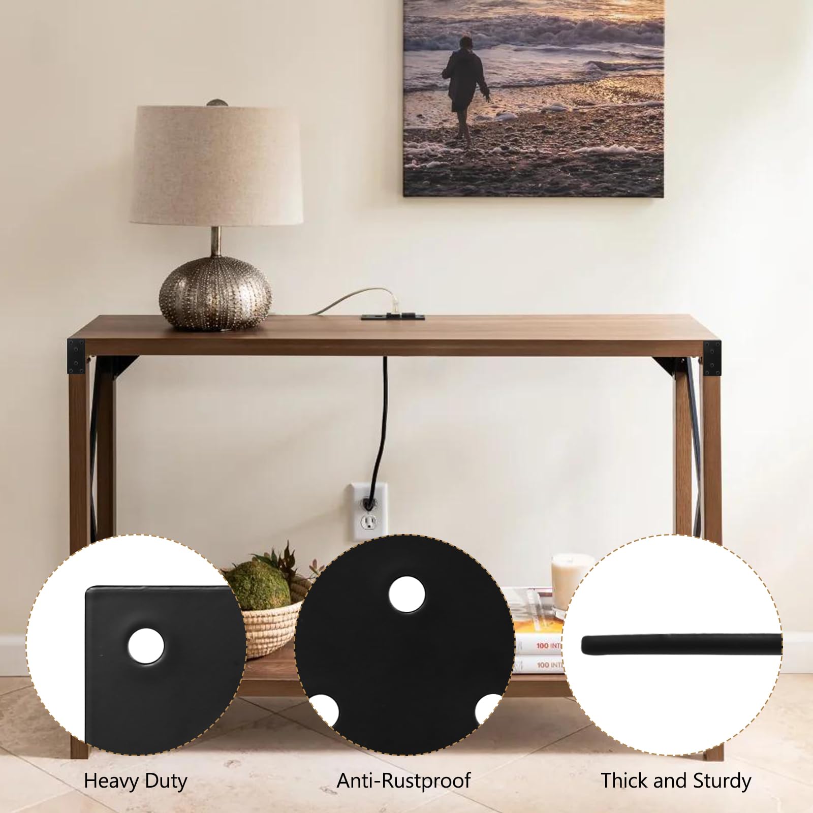 10 Pièces Plaques Perforées, Plaques Equerre D'Assemblage, Connecteur Bois, Connecteurs Plats En Acier Inoxydable, Connecteur De Réparation, Fer Plat Perforé, Avec 60 Vis, 80x40x1.7mm