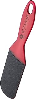 Plastic Pedicure Foot File Double Sided Abrasive (80/120 Grit) - Foot Scrubber Callus Remover Double Side Foot Rasp Cracked Heel Scraper Dead Hard Skin Professional Remover - Pedicure Foot Care Tools for Women and Men for Wet and Dry Feet Skin - STALEKS Pro Expert AE 10/2 (Red)