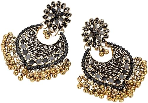 New 2026 Unisex Vintage Ethnic Peach Heart Dangle Earrings Femmes Pendientes Antique Gold Flower Tassel Jewelry Findings Fashion Trendy Accessories