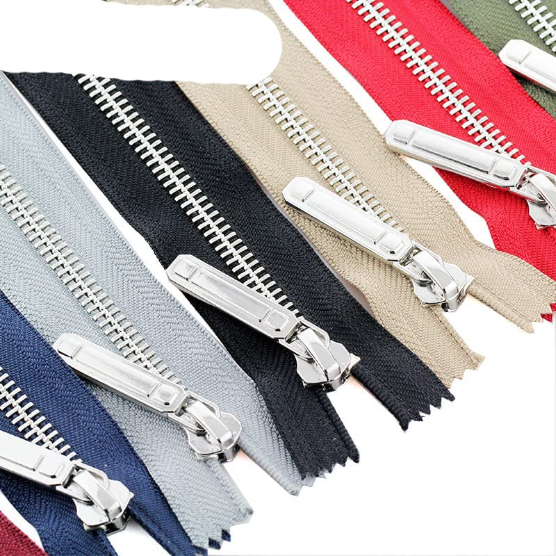 1Pc 70-150cm 8# Metallreißverschluss Open-End Auto Lock Single Open Silberzahn Dekor Reißverschluss DIY Jacke Mantel TextilzubehörZA137-Grau,8#,150cm