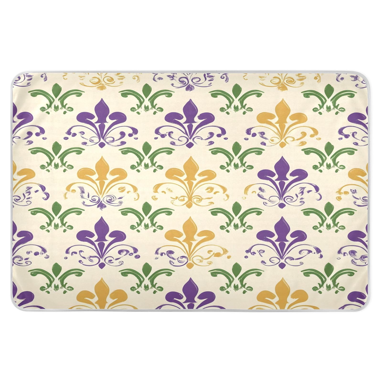 BOESI Graffiti Mardi Gras Logo Pattern Waterproof Pads for Bedwetting and Incontinence, Reusable Pads, Reusable Diaper Pads for Bed, Sofa, Travel