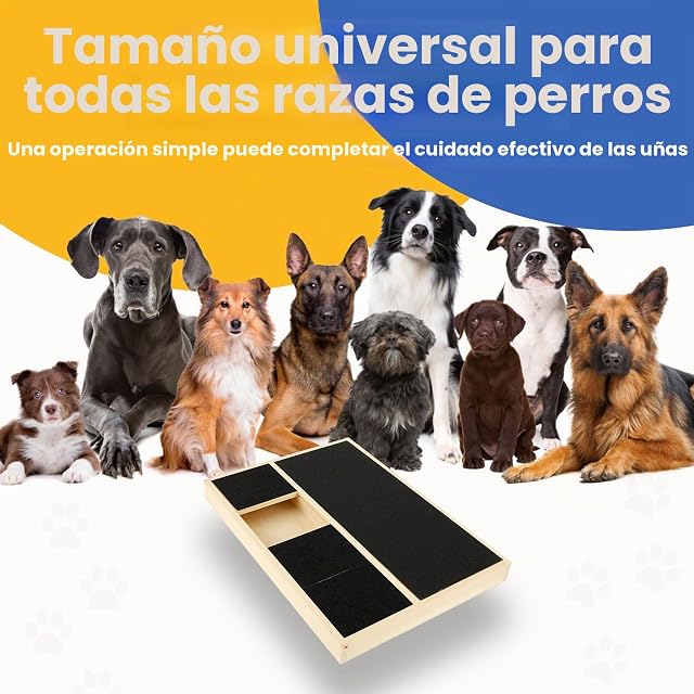 Foto 6 de 7 de BAODBF Tabla rascador para uñas para perros, con caja de golosinas, tabla de rascar para perros
