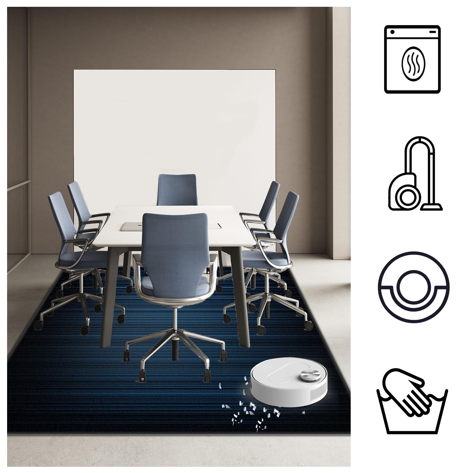 Tappeto Salvapavimento Antiscivolo Sedia Ufficio 110 x 160 cm | Tappetino Sedia Gaming Protettivo per Pavimenti Duri Tappeto per Sedia con Ruote