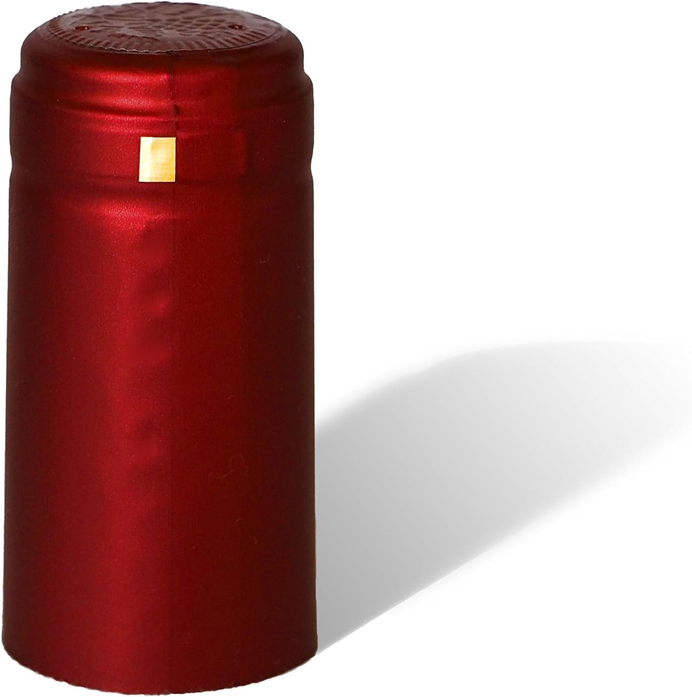 PVC heat shrink capsules with tear tab - 100 count, suitable for wine bottles, satin burgundy finish, premium quality shrink bottle sleeves for professional and home use