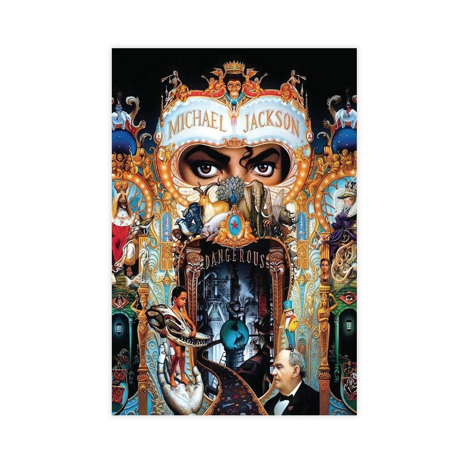 Michael Jackson - Poster su tela, decorazione artistica da parete per soggiorno, camera da letto, senza cornice, 30 x 45 cm