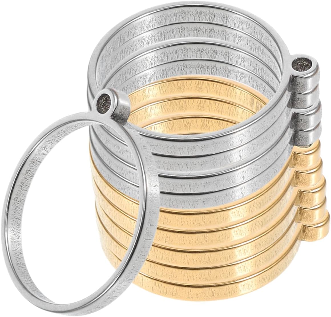 Amosfun 10Pcs Round Open Back Bezel Frames 1.08X0.94In DIY Hollow Pendant Settings for Jewelry Making Craft Supplies