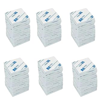 500 Pieces m Square Double Sided Foam Tape Strong Pads,27 x 27 Sticky pad Mounting Adhesive Tape Idea for Photo Album Walls, Hooks, Small Mirrors, Office Decor, White