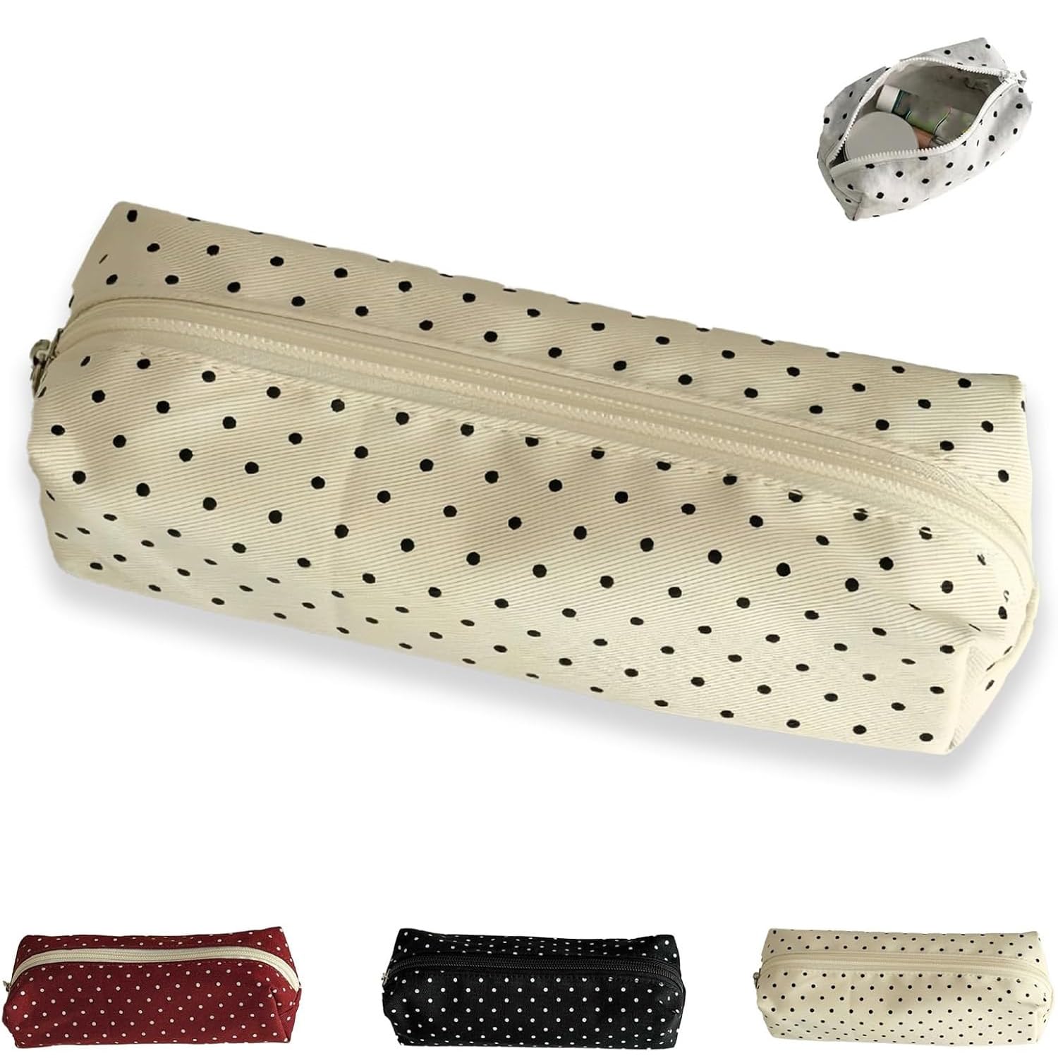 Cute Pencil Case Polka Dot Vintage Y2k Preppy Coquette Aesthetic Pouch