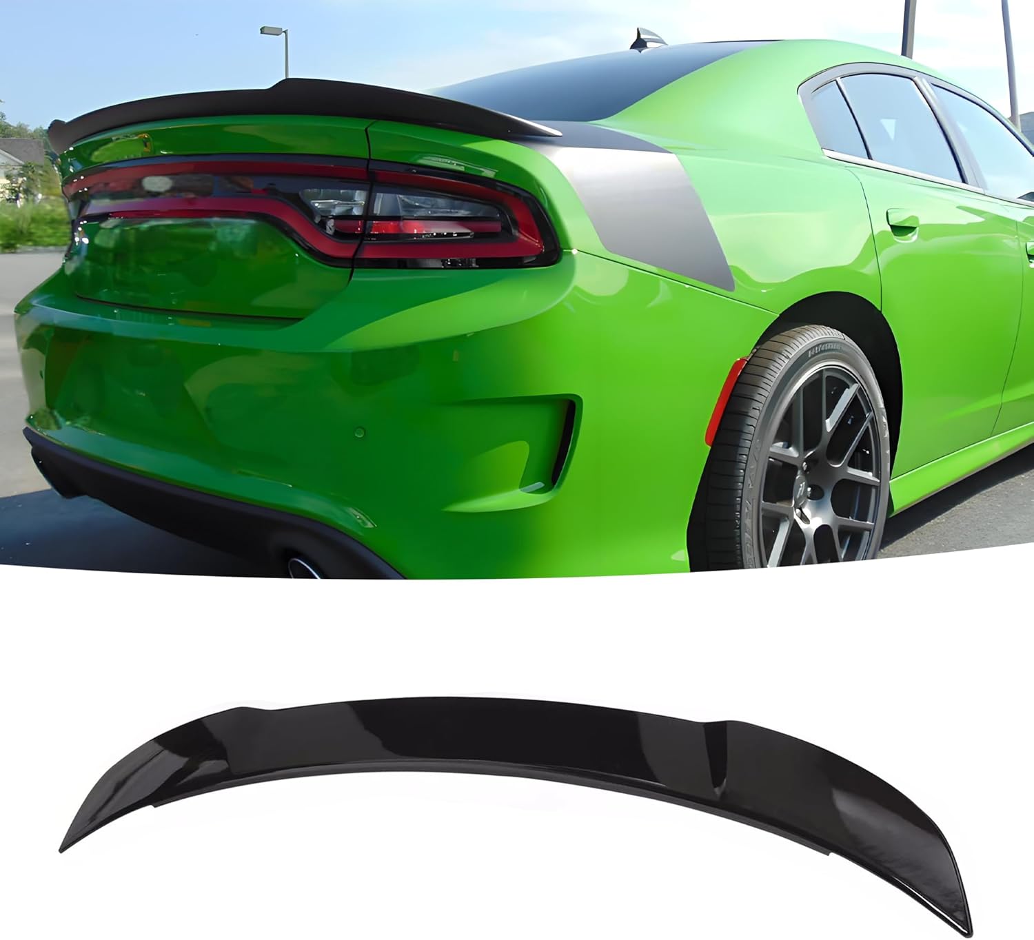 Rear Trunk Spoiler Wing Fit for Dodge Charger GT SRT SXT SE R/T Scat Pack 2015-2024 Gloss Black Redeye Style Decklid Lip Exterior Accessories