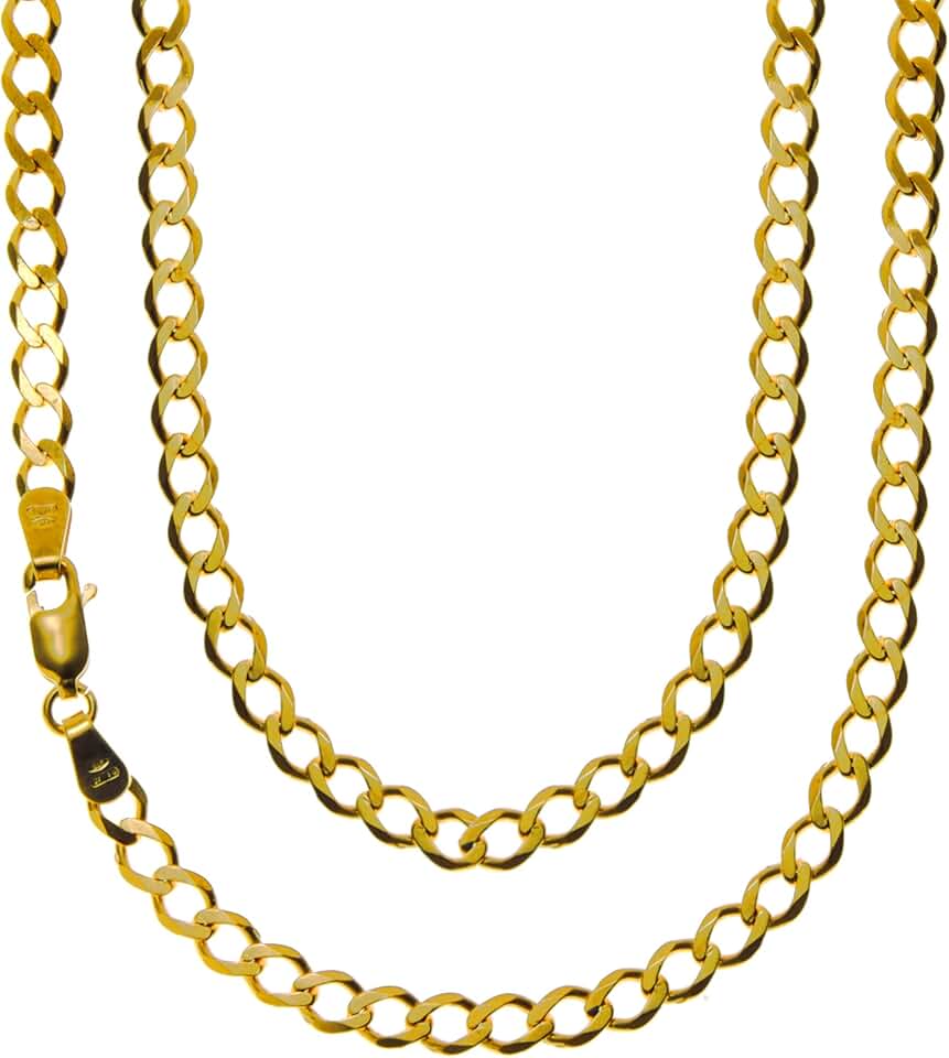 Amazon.co.uk 9ct Solid Gold Curb Chain Men's