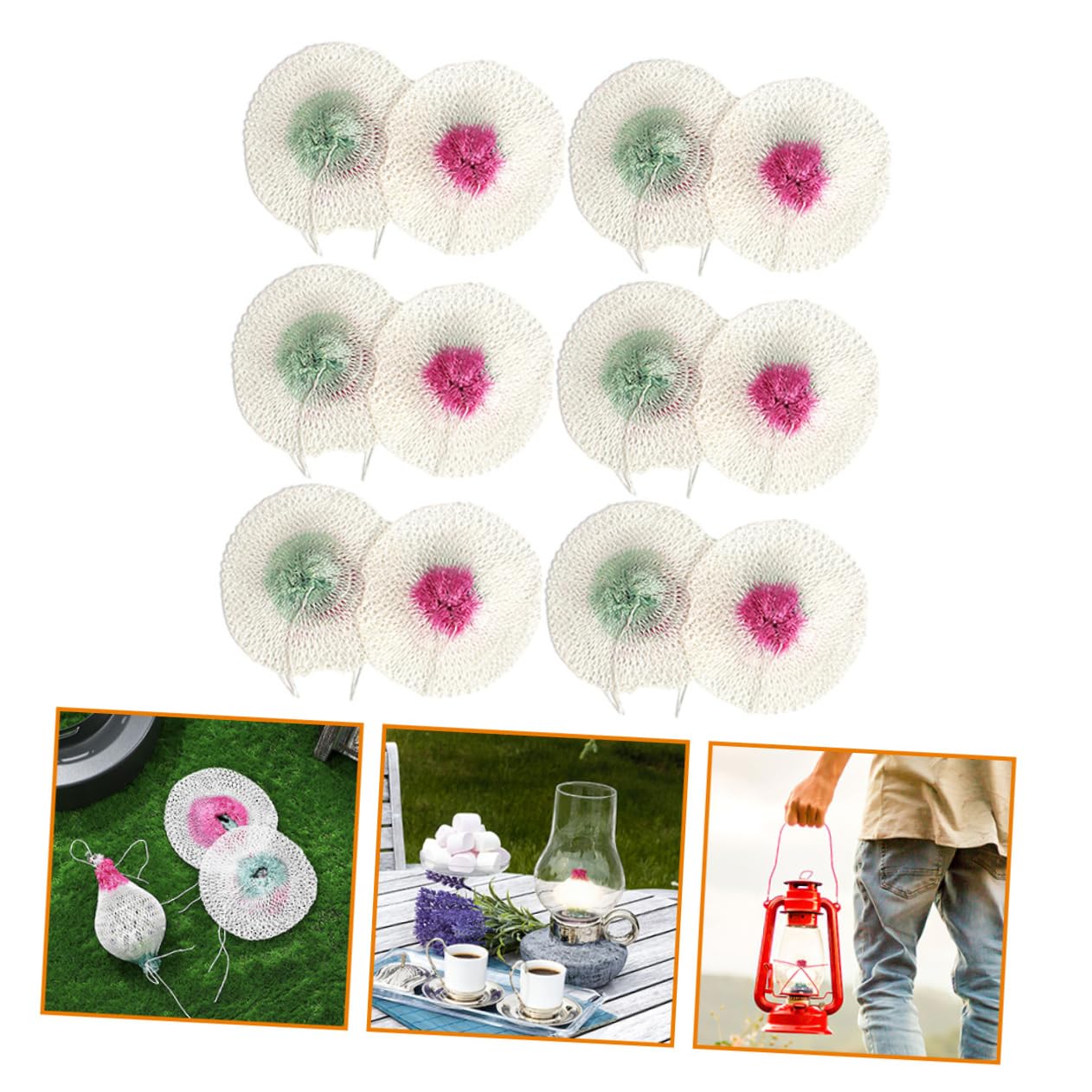 Gadpiparty 5 Set Copertura della Lampada in Filo di Cotone Mantelli per Lanterne A Cherosene Lampade A Gas Mantili Paralume Lanterna da Campeggio Lampada A Gas Stoppini Raion 12 Pezzi*5