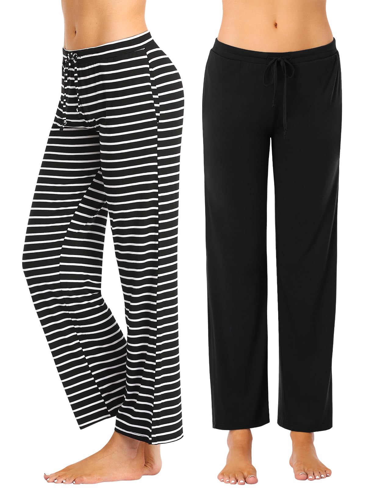 vislivin Schlafanzughose Damen Pyjamahosen Lang Freizeithose Stretch Yogahose Weiche Frauen Nachtwäsche Hosen