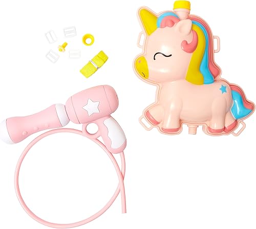 Miniatura 4 de Unicorn Water Blaster - Mochila de unicornio para niños y niñas, juguete de verano para jugar al aire libre, juguetes de piscina, cada mochila tiene