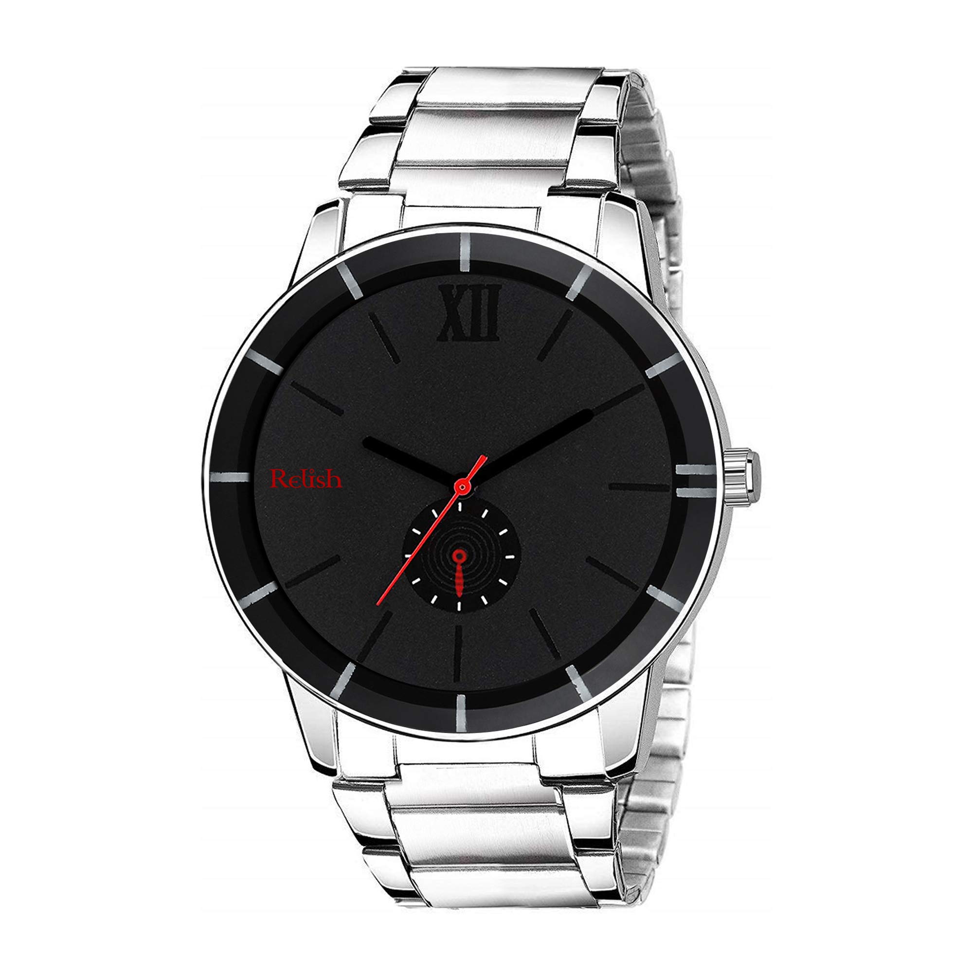 Relish Casual Analogue Mens Watch(Black Dial Silver Colored Strap) (B08LN8M6H2) Amazon Price History, Amazon Price Tracker