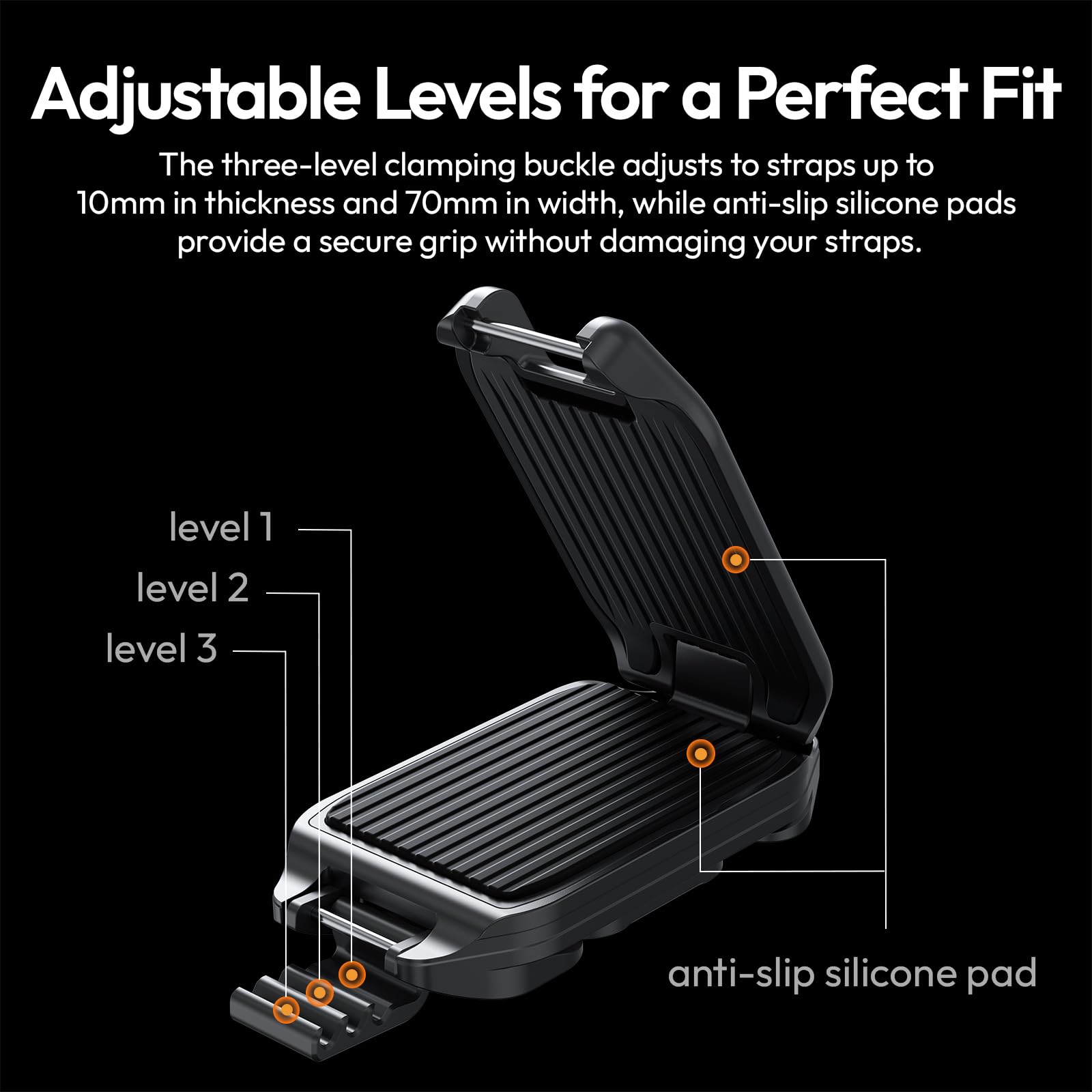 ULANZI Clip per cinghia da zaino per fotocamera, con sistema di sgancio rapido, compatibile con piastre UKA-QR, per Sony, Nikon, Fuji, supporto per fotocamera d'azione DSLR, resistente fino a 10 kg