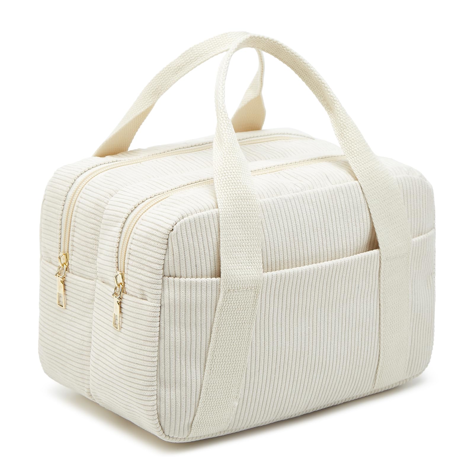 Jiliyote Kulturtasche und Kulturbeutel Damen Cord mit Aufteilung,Waschtasche und Kosmetiktasche Organizer für Reise und Alltag
