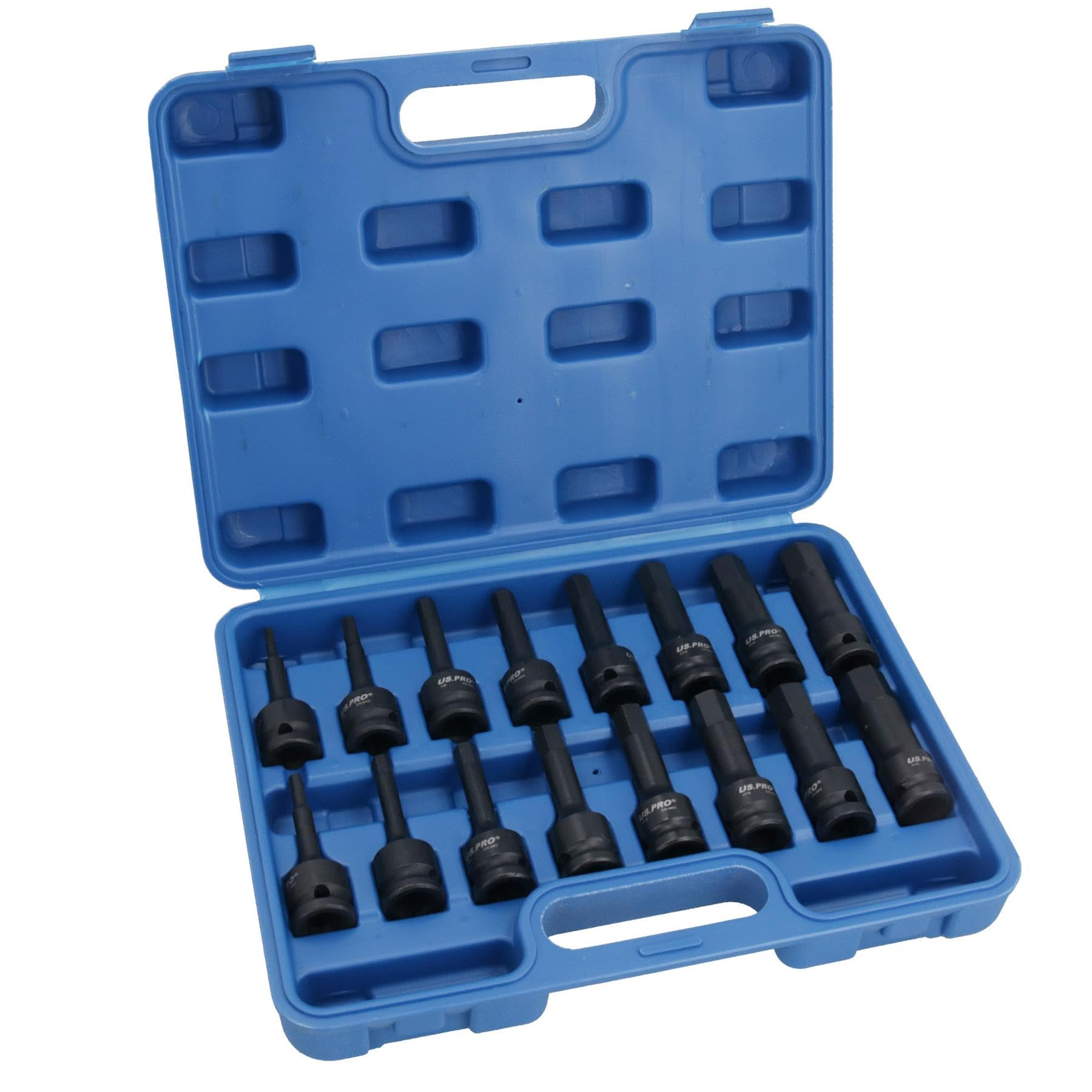 AB Tools Metric 1/2In Drive Deep Impacted Hex Allen Key Bit Sockets 4mm19mm 16Pc from B&Q