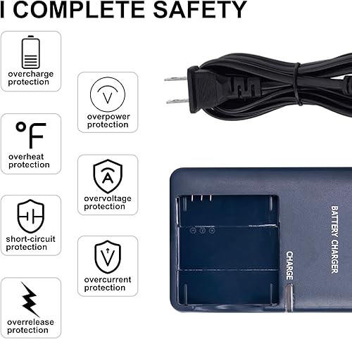 Miniatura 6 de CB-2LVE CB-2LV Cargador de batería rápido para Canon NB-4L Batería Compatible Canon PowerShot ELPH 100 HS,300 HS,330 HS,SD400,SD600,SD750,SD780