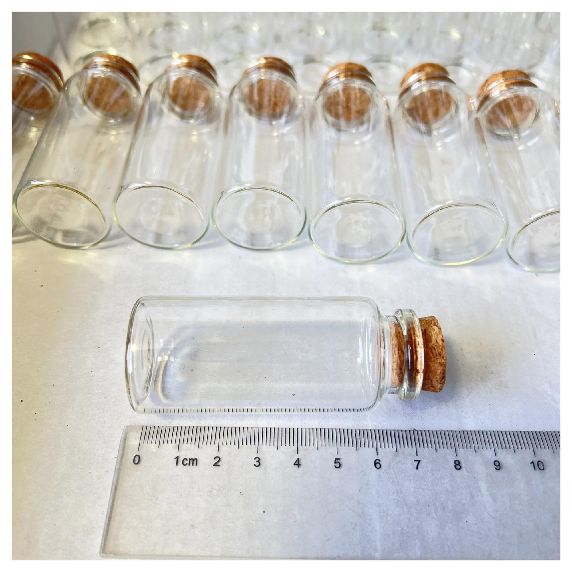 MENGKE Frascos de vidrio de 30 ml (30 x 70 mm), con corcho, pequeños tubos de ensayo, transparentes, ideales for bodas, regalos, 15, 36 y 56 unidades.(15 pieces)