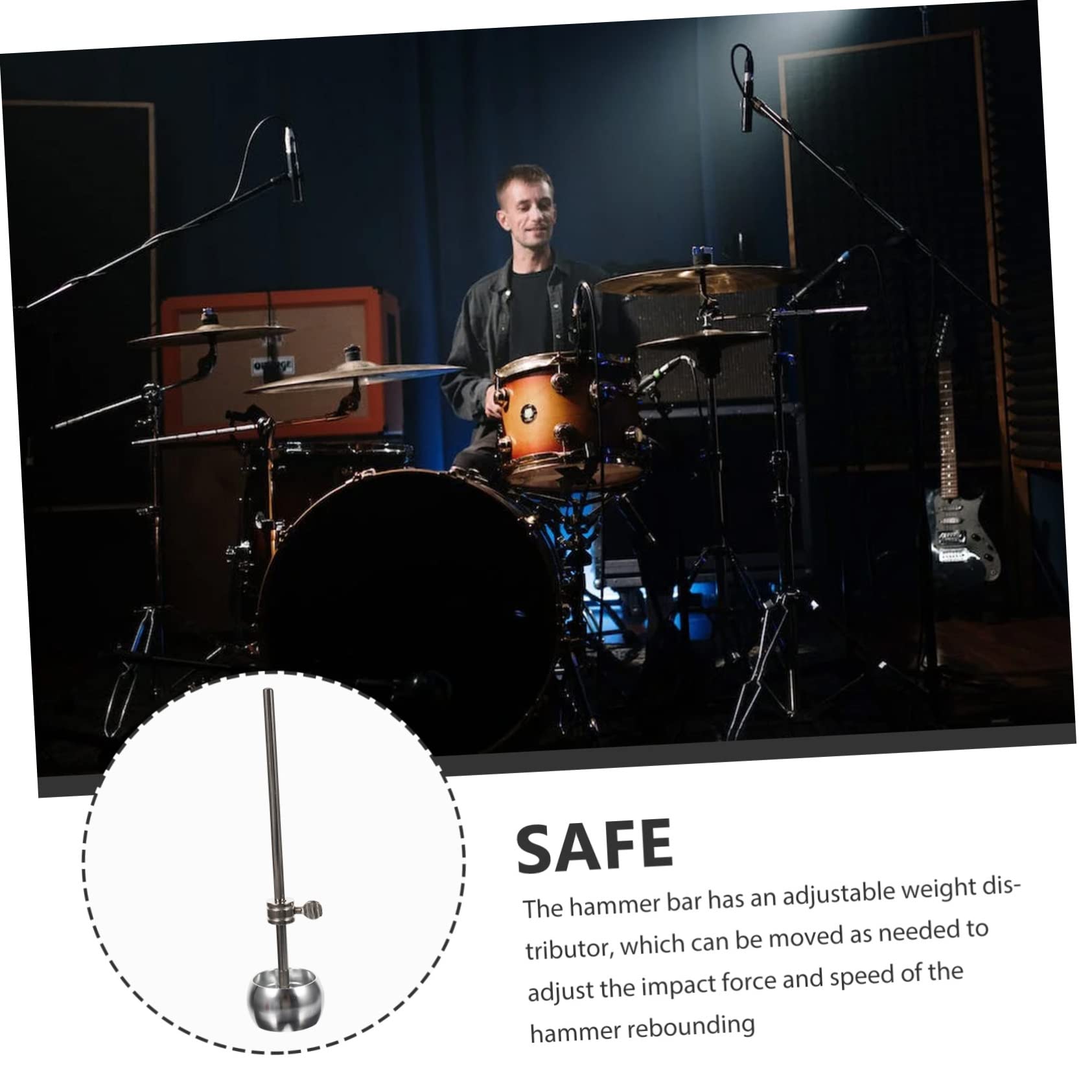TOYANDONA 3piezas Batidor De Pedal De Repuesto Duradero Para Instrumentos De Percusión Accesorio Para Bateristas Compatible Kits De Batería
