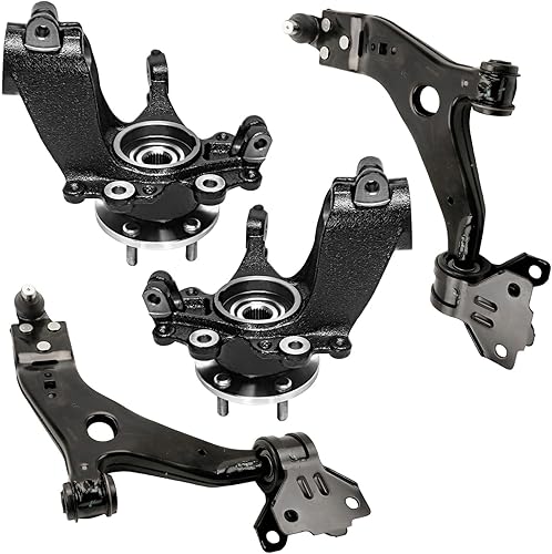 Miniatura 64 de Detroit Axle - Kit de brazos de control delanteros de 4 piezas para Nissan Cube 2009-2014, Nissan Versa 2007-2012 2 brazos de control inferiores con