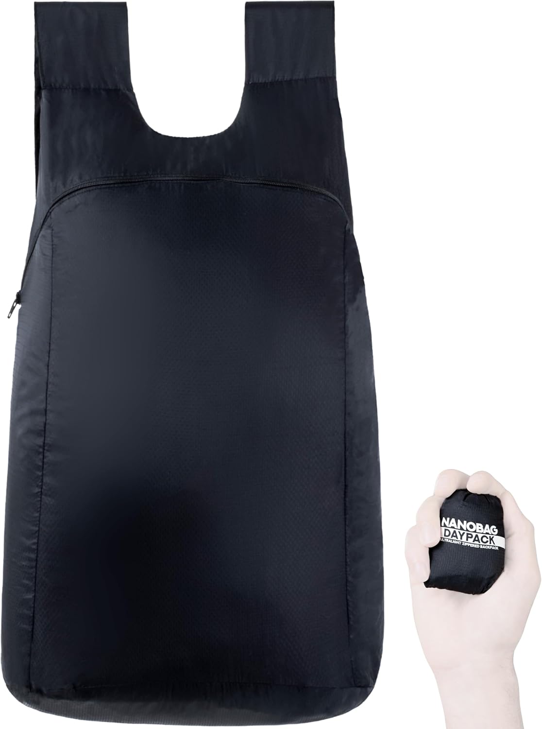 Nanobag Ultra-Lightweight Foldable Backpack for Traveling and Compact Mini Hiking Pack for Men & Women, Reusable Collapsible Nanobag Ultra-Lightweight Foldable Backpack for Traveling and Compact Mini Hiking Pack for Men & Women, Reusable Collapsible