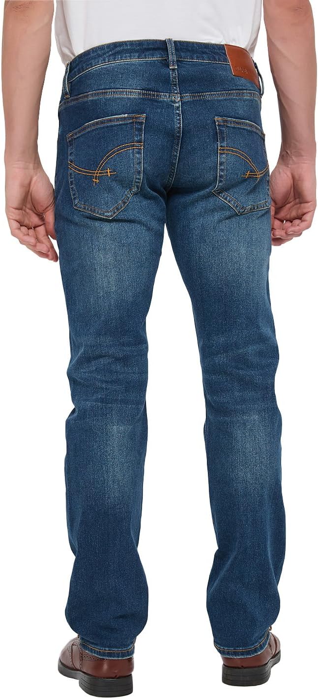 Mens Jeans-Stretch Jeans for Men,Straight Fit Mens Stretch Jeans,Stretch Waist Denim Jeans