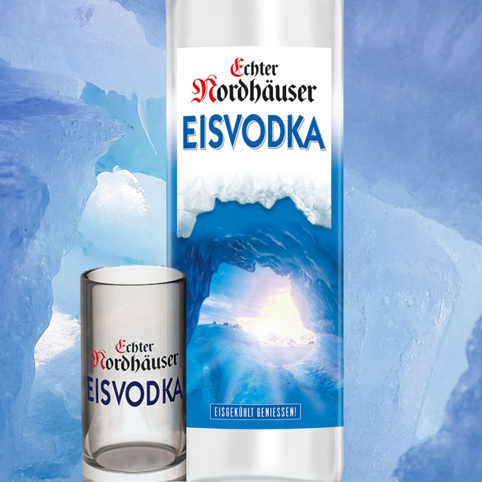 Echter Nordhäuser Eisvodka 6 x 0.7l Eiskalter Vodka Genuss