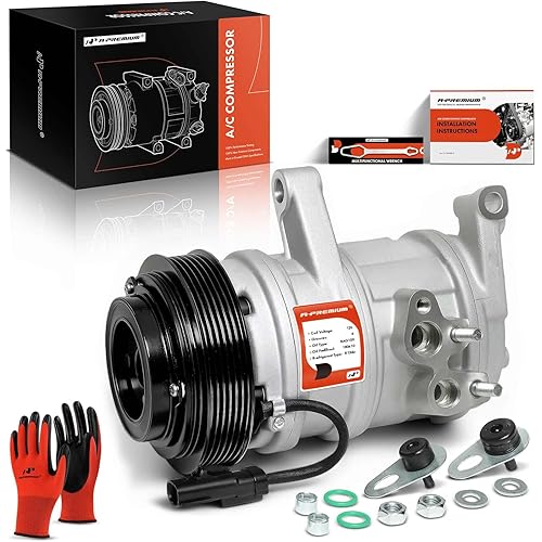 A-Premium Air Conditioner AC Compressor with Clutch Compatible with Jeep Grand Cherokee 2005-2007, Commander 2006-2007 & Dodge Durango 2004-2007 & Chrysler Aspen 2007, 3.7L 4.7L