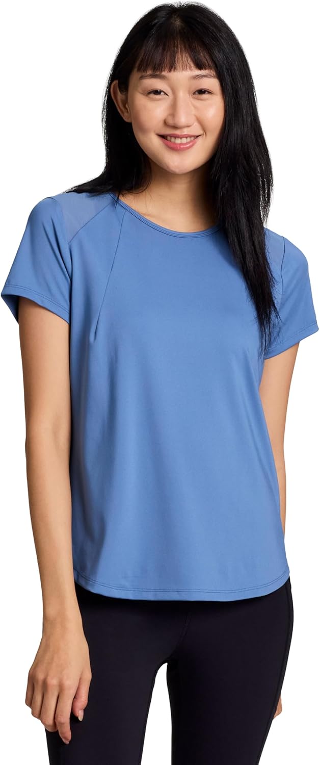 RBX Active Women's Workout Top with Mesh Panels, Breathable Quick Drying Gym Running T-Shirt, with Plus Sizes - Image 4