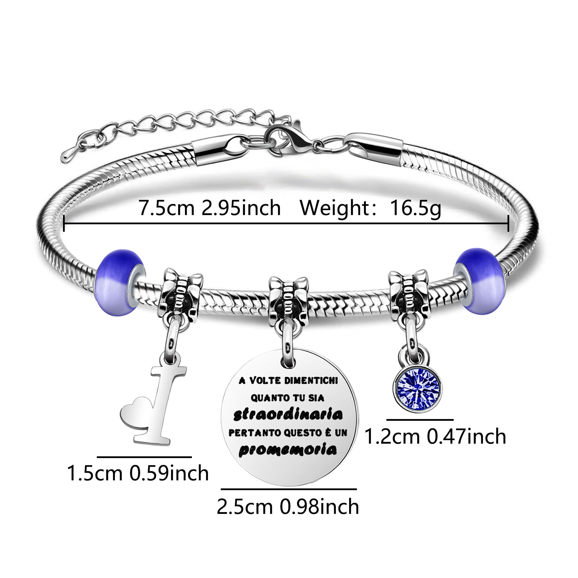 SAMORION A Volte Dimentichi Di Essere Fantastico Braccialetti Regalo Ispiratore Nome Lettera Iniziale Braccialetti Per La Laurea Di Compleanno Della Ragazza Delle Donne braccialetti Anniversario