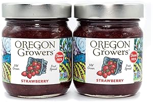 Oregon Growers Organic Strawberry Jam - Sweet, Fruity, and Made with Real Strawberries