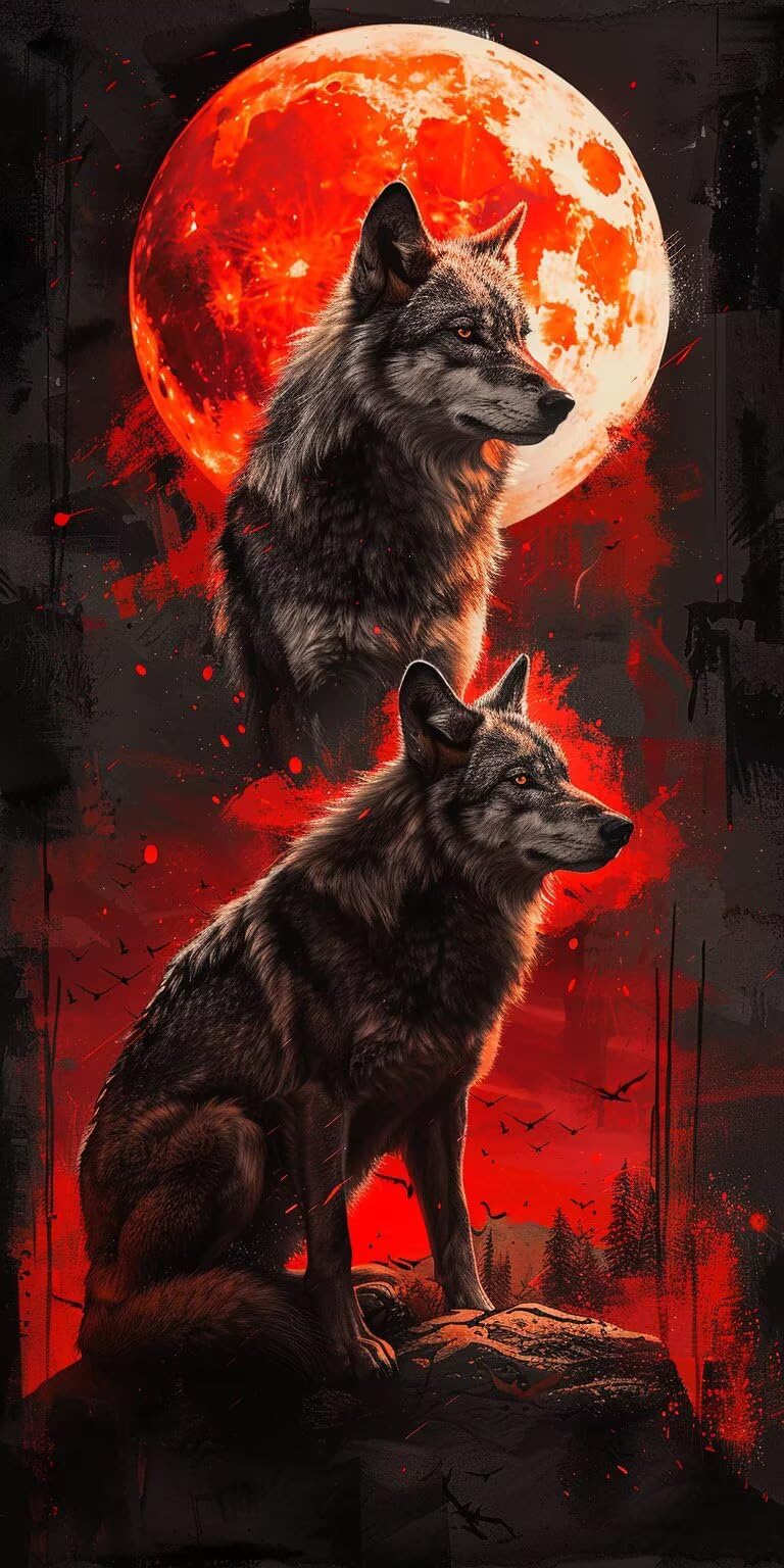 Dipingere con i Numeri Adulti Wolf, Dipingere con i Numeri Animale, Fai da te Paint by Numbers per Principianti, Hobby Creativi Adulti, Painting by Numbers per Decorazioni Casa Regalo 100x200cm L-2724