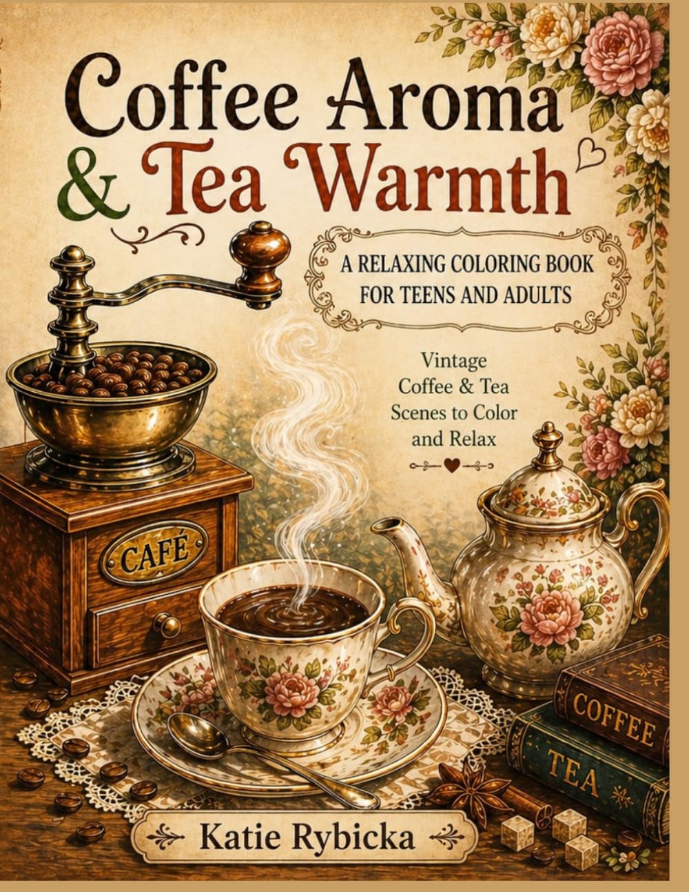 Coffee Aroma & Tea Warmth: A Relaxing Coloring Book for Teens and Adults | Cozy Vintage Coffee & Tea Scenes for Stress Relief