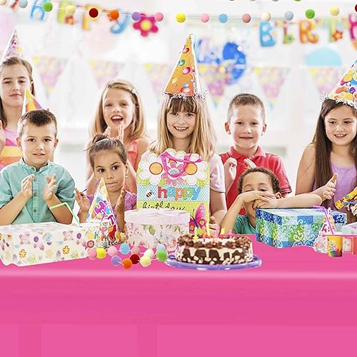 Miniatura 6 de Paquete de 3 manteles de plástico desechables de alta calidad para fiestas, manteles rectangulares de 54 x 108 pulgadas, mesas de 6 a 9 pies para