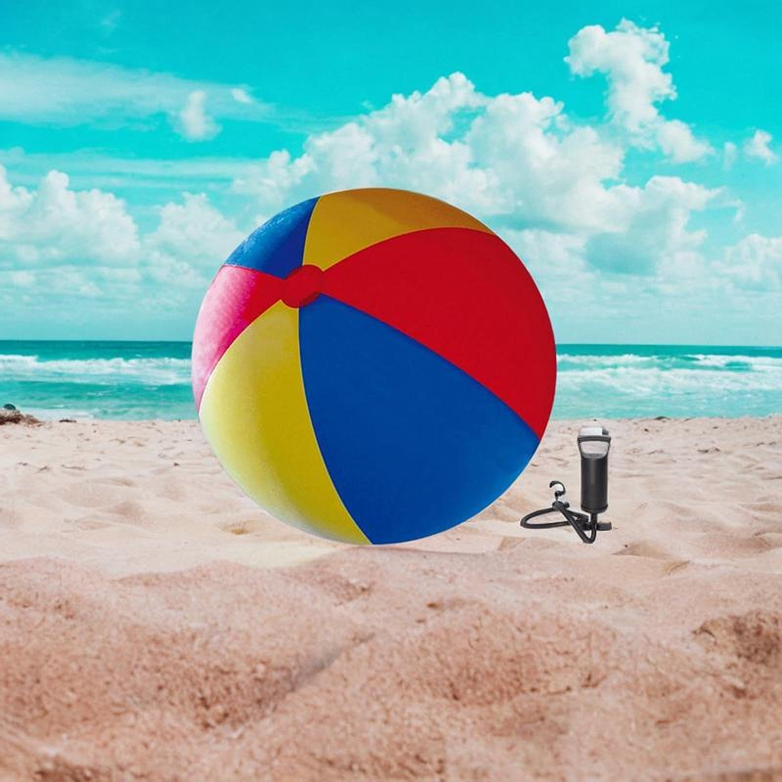 Juego de Bola de Playa Inflable Juguete Plegable PVC Enorme Enorme Juegos fáciles de Transportar Tri Color Actividad al Aire Libre Bola de Piscina, Diámetro 180 Cm