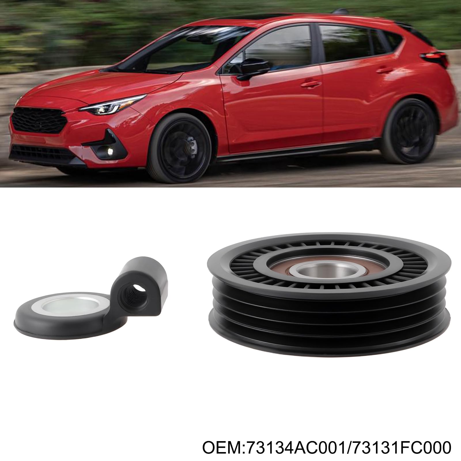 OTOTEC 1 puleggia tendicinghia per condizionatore d'aria con regolatore 73134AC001 73131FC000 compatibile con Subaru Impreza 1996-2007