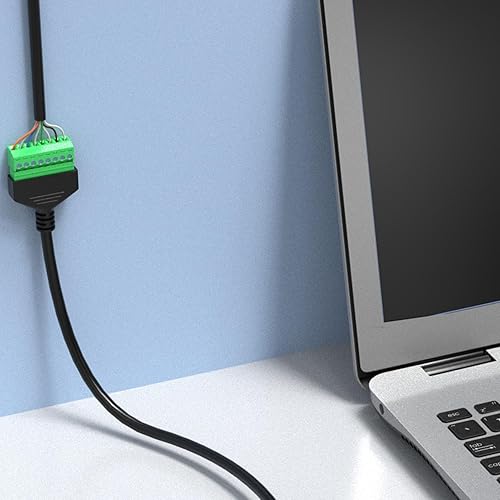 Miniatura 7 de kuosbiu 2 adaptadores de terminales de tornillo RJ45, adaptador Ethernet RJ45 de red, macho a 8 pines, adaptador de bloque de terminales de tornillo