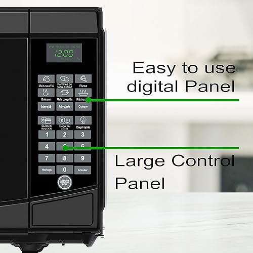 Miniatura 4 de RCA RMW733-BLACK RMW733 - Microondas, Black & Aroma Housewares 6 tazas (cocidas)  1.5 cuartos de galón (ARC-363NGB), negro, 6 tazas cocidas  3 tazas