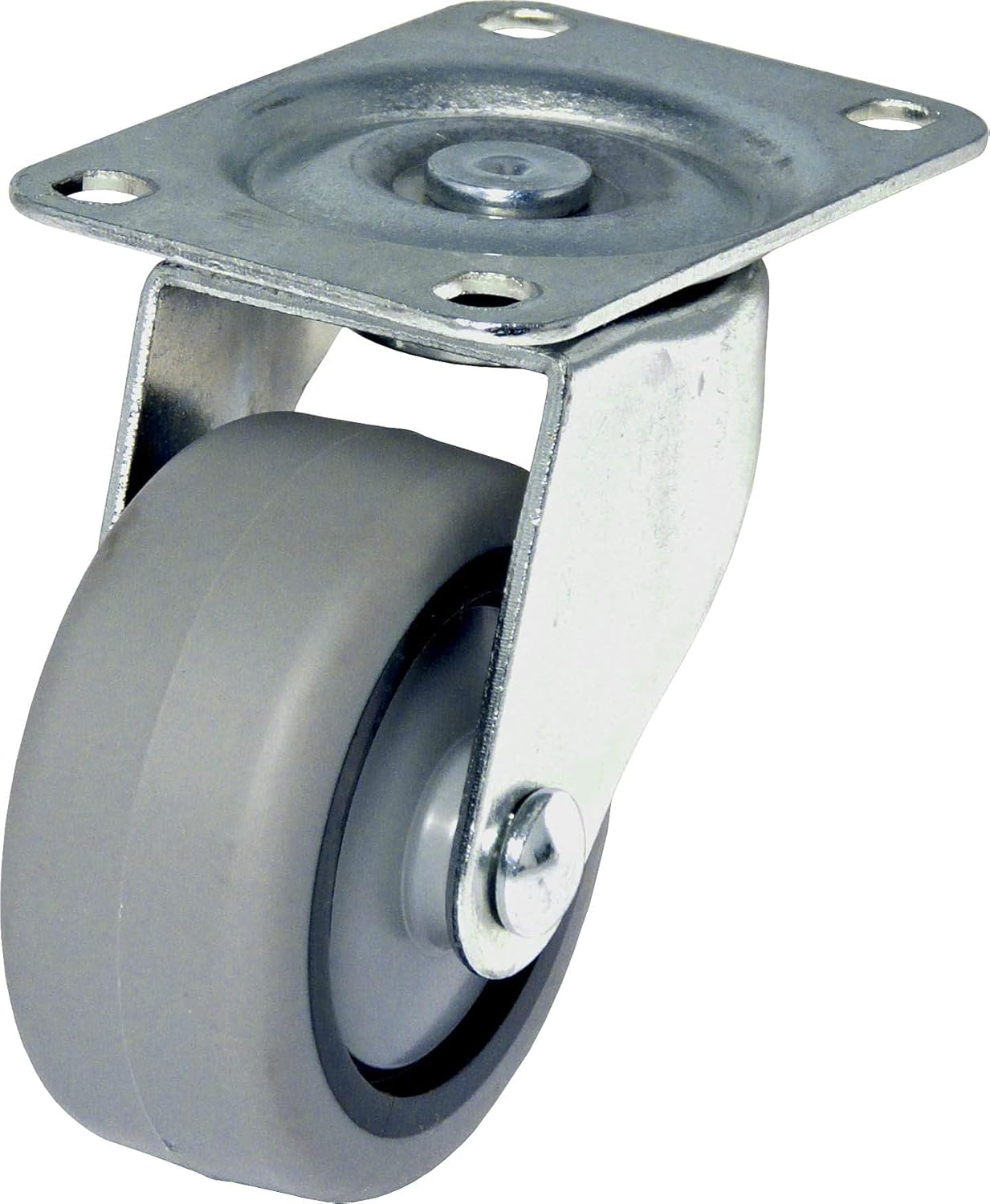 Richelieu Hardware F27276 Industrial Gray Thermoplastic Rubber Caster - Fixed - 5" Wheel Diameter, 5" x 1 1/4" x 6 3/32"